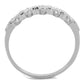 MATS262 - Rhodium 925 Sterling Silver Ring with AAA Grade CZ  in Clear