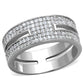 MATS273 - Rhodium 925 Sterling Silver Ring with AAA Grade CZ  in Clear