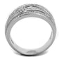 MATS274 - Rhodium 925 Sterling Silver Ring with AAA Grade CZ  in Clear
