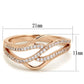 MATS276 - Rose Gold 925 Sterling Silver Ring with AAA Grade CZ  in Clear