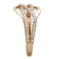 MATS276 - Rose Gold 925 Sterling Silver Ring with AAA Grade CZ  in Clear