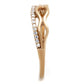 MATS278 - Rose Gold 925 Sterling Silver Ring with AAA Grade CZ  in Clear