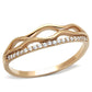 MATS278 - Rose Gold 925 Sterling Silver Ring with AAA Grade CZ  in Clear