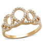 MATS279 - Rose Gold 925 Sterling Silver Ring with AAA Grade CZ  in Clear