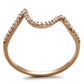 MATS280 - Rose Gold 925 Sterling Silver Ring with AAA Grade CZ  in Clear