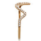MATS280 - Rose Gold 925 Sterling Silver Ring with AAA Grade CZ  in Clear