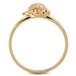 MATS282 - Rose Gold 925 Sterling Silver Ring with AAA Grade CZ  in Black Diamond