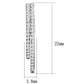 MATS293 - Rhodium 925 Sterling Silver Earrings with AAA Grade CZ  in Clear