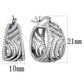 MATS296 - Rhodium 925 Sterling Silver Earrings with AAA Grade CZ  in Clear