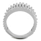 MATS302 - Rhodium 925 Sterling Silver Ring with AAA Grade CZ  in Clear