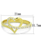 MATS308 - Gold 925 Sterling Silver Ring with AAA Grade CZ  in Clear
