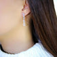 MATS326 - Rhodium 925 Sterling Silver Earrings with AAA Grade CZ  in Clear