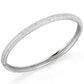 MATS328 - Rhodium 925 Sterling Silver Bangle with AAA Grade CZ  in Clear