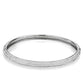 MATS328 - Rhodium 925 Sterling Silver Bangle with AAA Grade CZ  in Clear