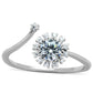 MATS335 - Rhodium 925 Sterling Silver Ring with AAA Grade CZ  in Clear