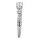 MATS337 - Rhodium 925 Sterling Silver Ring with AAA Grade CZ  in Clear