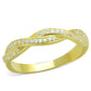 MATS341 - Gold 925 Sterling Silver Ring with AAA Grade CZ  in Clear
