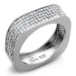 MATS346 - Rhodium 925 Sterling Silver Ring with AAA Grade CZ  in Clear