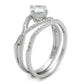 MATS350 - Rhodium 925 Sterling Silver Ring with AAA Grade CZ  in Clear
