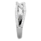 MATS365 - Rhodium 925 Sterling Silver Ring with AAA Grade CZ  in Clear