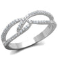 MATS365 - Rhodium 925 Sterling Silver Ring with AAA Grade CZ  in Clear