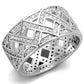 MATS372 - Rhodium 925 Sterling Silver Ring with AAA Grade CZ  in Clear