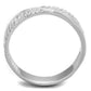 MATS373 - Rhodium 925 Sterling Silver Ring with AAA Grade CZ  in Clear