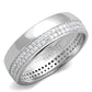 MATS375 - Rhodium 925 Sterling Silver Ring with AAA Grade CZ  in Clear