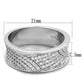 MATS376 - Rhodium 925 Sterling Silver Ring with AAA Grade CZ  in Clear