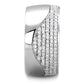 MATS378 - Rhodium 925 Sterling Silver Ring with AAA Grade CZ  in Clear
