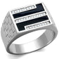 MATS387 - Rhodium 925 Sterling Silver Ring with AAA Grade CZ  in Clear