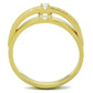 MATS403 - Gold 925 Sterling Silver Ring with AAA Grade CZ  in Clear