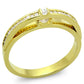 MATS403 - Gold 925 Sterling Silver Ring with AAA Grade CZ  in Clear