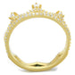 MATS404 - Gold 925 Sterling Silver Ring with AAA Grade CZ  in Clear