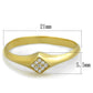 MATS406 - Gold 925 Sterling Silver Ring with AAA Grade CZ  in Clear