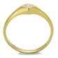 MATS406 - Gold 925 Sterling Silver Ring with AAA Grade CZ  in Clear