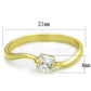 MATS407 - Gold 925 Sterling Silver Ring with AAA Grade CZ  in Clear