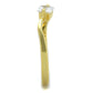 MATS407 - Gold 925 Sterling Silver Ring with AAA Grade CZ  in Clear