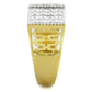 MATS412 - Gold+Rhodium 925 Sterling Silver Ring with AAA Grade CZ  in Clear