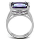 MATS417 - Rhodium 925 Sterling Silver Ring with AAA Grade CZ  in Amethyst