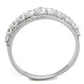 MATS429 - Rhodium 925 Sterling Silver Ring with AAA Grade CZ  in Clear