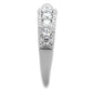 MATS429 - Rhodium 925 Sterling Silver Ring with AAA Grade CZ  in Clear