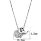 MATS450 - Rhodium 925 Sterling Silver Chain Pendant with AAA Grade CZ  in Topaz