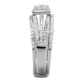 MATS455 - Rhodium 925 Sterling Silver Ring with AAA Grade CZ  in Clear