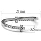 MATS463 - Rhodium 925 Sterling Silver Ring with AAA Grade CZ  in Clear