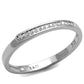 MATS472 - Rhodium 925 Sterling Silver Ring with AAA Grade CZ  in Clear