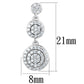MATS494 - Rhodium 925 Sterling Silver Earrings with AAA Grade CZ  in Clear
