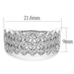 MATS517 - Rhodium 925 Sterling Silver Ring with AAA Grade CZ  in Clear