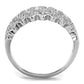 MATS517 - Rhodium 925 Sterling Silver Ring with AAA Grade CZ  in Clear