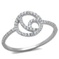 MATS519 - Rhodium 925 Sterling Silver Ring with AAA Grade CZ  in Clear